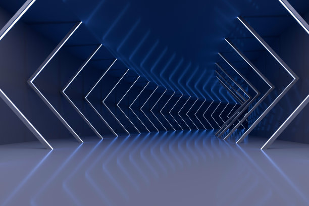 3D渲染：抽象隧道背景图片下载