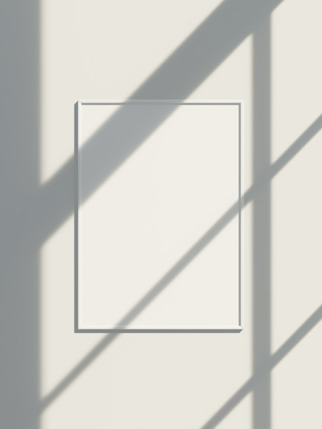 空框架模型与最小的窗口阴影图片下载