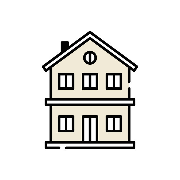 豪宅简单线条图标图片下载