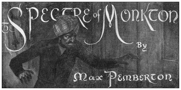 来自英国杂志的古董图片:小说封面标题图片下载