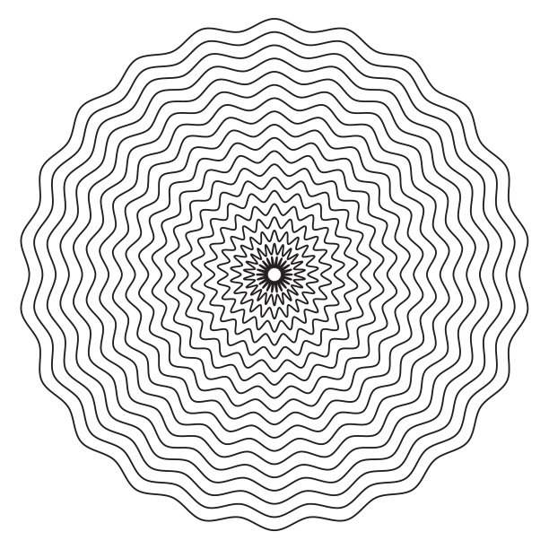 同心圆元素。元素平面网页设计，模板印刷，纺织，包装，装饰，抽象艺术无缝图案矢量插图图片下载