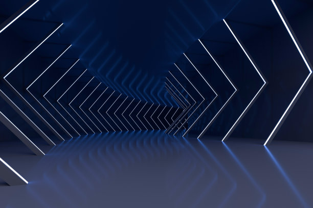 三维渲染抽象隧道背景图片下载