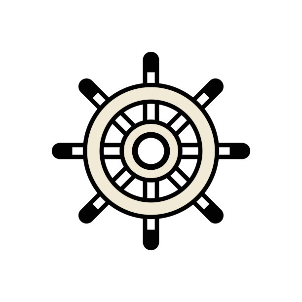 舵简单线条图标图片下载