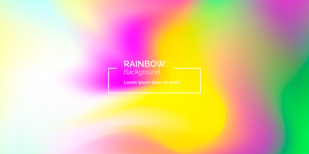 摘要动态波层背景设计。现代彩虹渐变色波浪抽象造型构图设计网站登陆页模板图片下载
