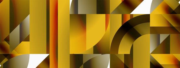 各种几何形状在简约的抽象背景中统一，为数字设计，演示，网站横幅，社交媒体帖子的当代设计提供了多功能画布图片下载