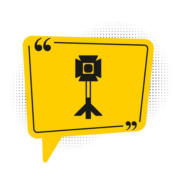 黑色工作室灯泡在软箱图标孤立图片下载