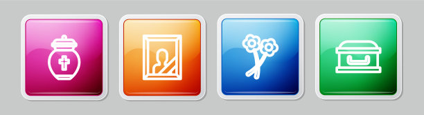 设线丧葬瓮悼念相框花图片下载