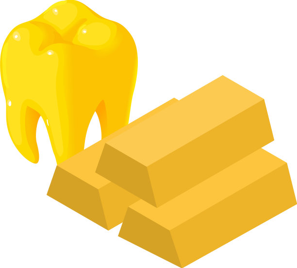 牙科医学图标等距黄色图片下载