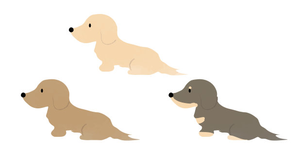 手绘简单可爱的腊肠插画坐着没有主线图片下载