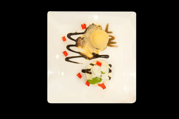 顶视图的冰尖叫蛋糕的生日，重点选择性图片下载