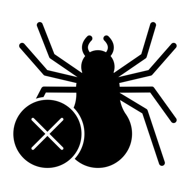 蜘蛛和禁止符号固体图标，害虫控制概念，白色背景上的反狼蛛标志，在字形风格的移动概念网页设计中没有蜘蛛图标。矢量图形。图片下载