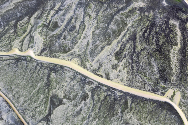 受损房屋表面类似地形的油漆图片下载