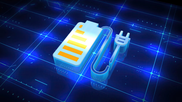 数字网络环境下的电池符号图片下载