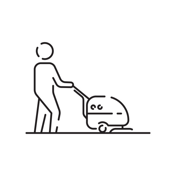 工业清洗线图标和清洁工人。地毯清洗。洗涤剂。最优质的清洁。专用去污剂。工业真空。简单和最小化图片下载