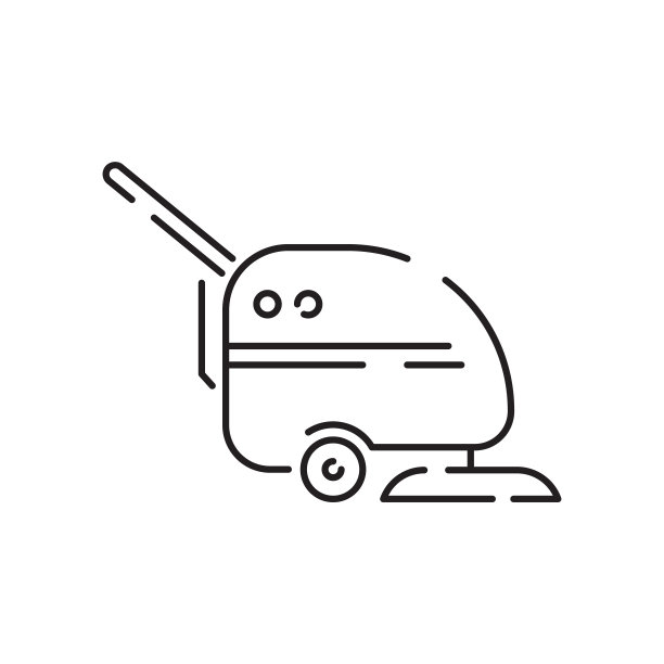 工业清洗。吸尘器图标。大纲真空吸尘器矢量图标的网页设计孤立的白色背景图片下载