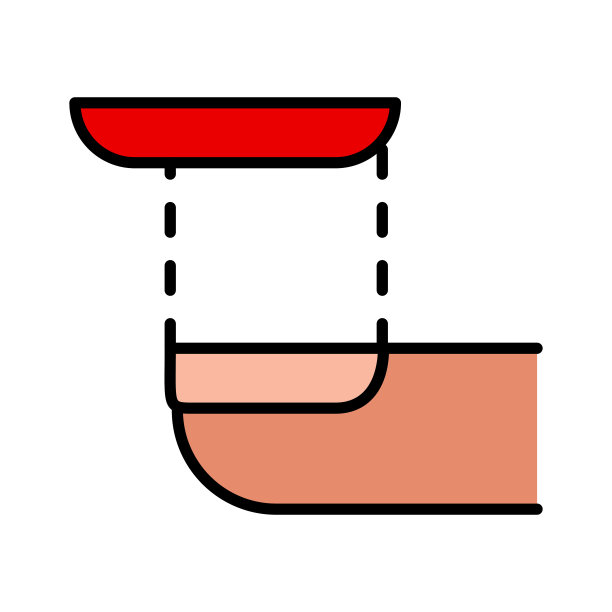 假指甲，延长指甲，美甲沙龙的颜色图标。有尖的手指。简单风格的插图。指甲油刷符号。在白色上分离的载体图片下载