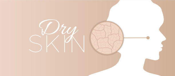 干性面部皮肤背景插画设计图片下载
