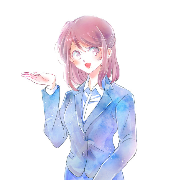 微笑的女商人在指导图片下载