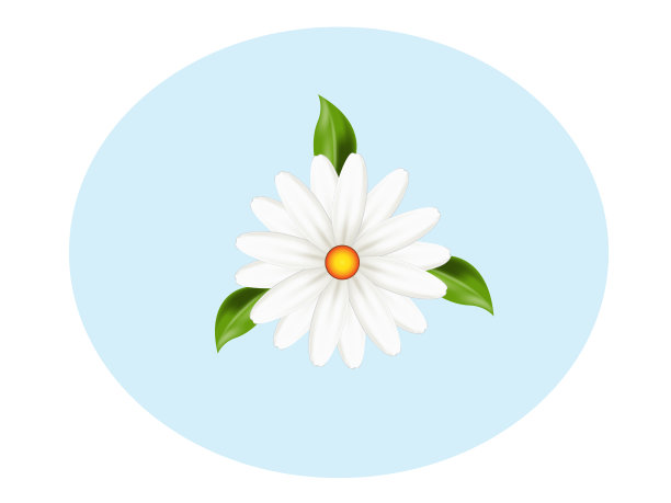 白花结婚纪念花请柬图片下载