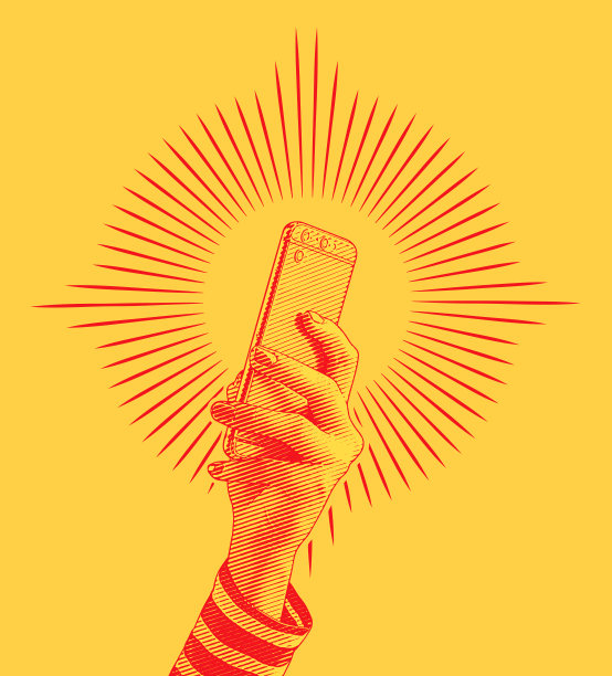 女人手里拿着智能手机图片下载