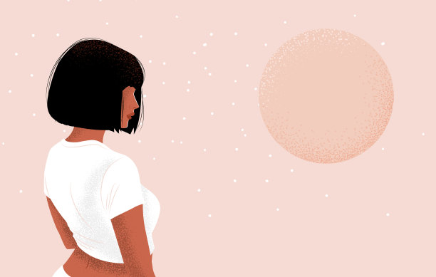 年轻女子的抽象艺术。图片下载