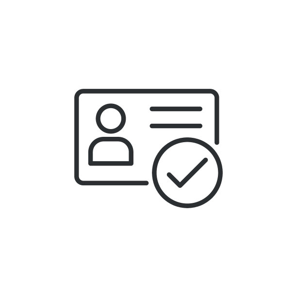 驾驶执照图标在平面风格。识别文件矢量插图在孤立的背景。形象牌招牌经营理念。图片下载