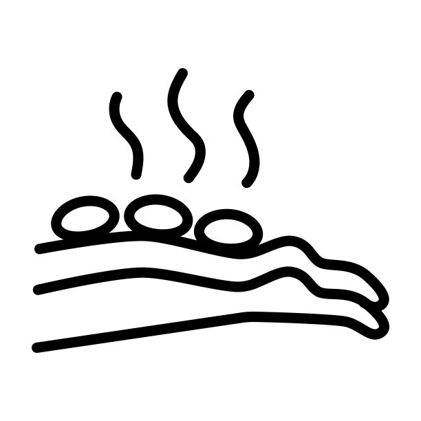 石疗线图标。Lithotherapy。反射疗法。中医。图片下载