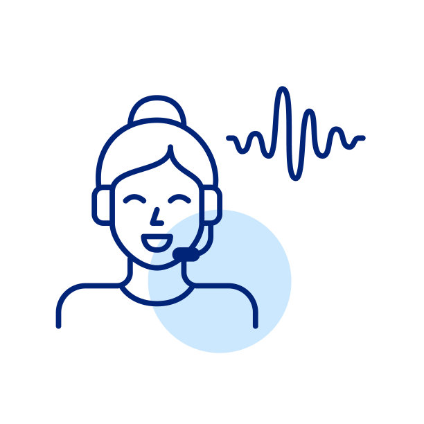 戴着耳机说话的女人用声波想象她的讲话。像素完美的图标图片下载