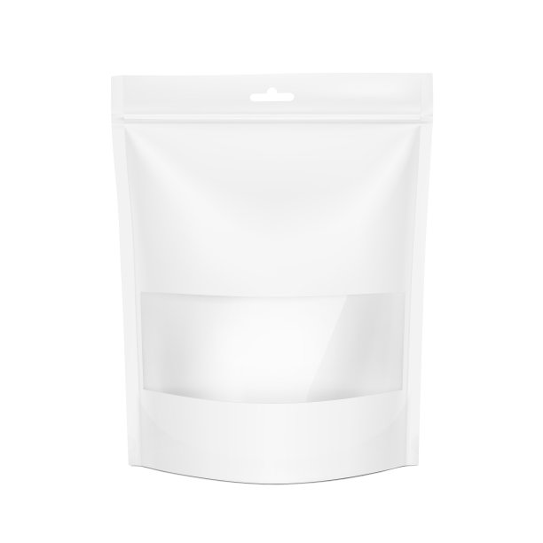 小袋袋与透明的窗口模型在白色背景。图片下载