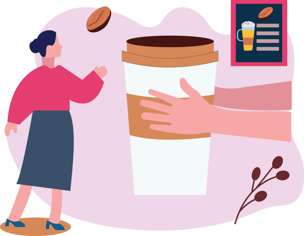 这个女孩正在喝一杯咖啡。图片下载