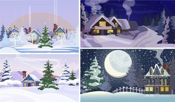 冬季乡村公寓图片下载