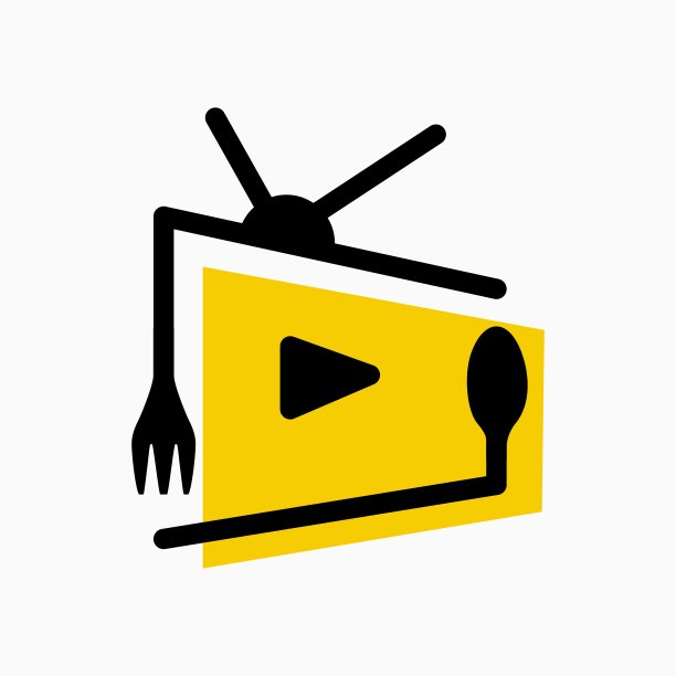 叉子勺子食物频道电视电视烹饪评论矢量图标插图图片下载