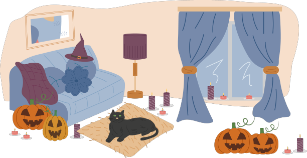 为节日装饰的舒适客厅图片下载