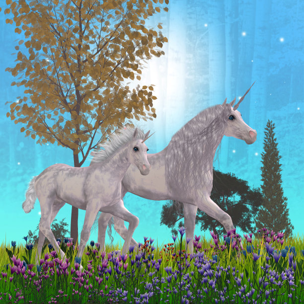 蓝星独角兽之夜图片下载