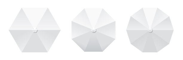 海滩伞顶视图。白色夏日遮阳伞，防晒。矢量遮阳帐篷模型或轻松的度假概念图片下载