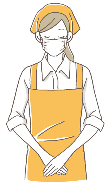 戴着面具的女职员图片下载