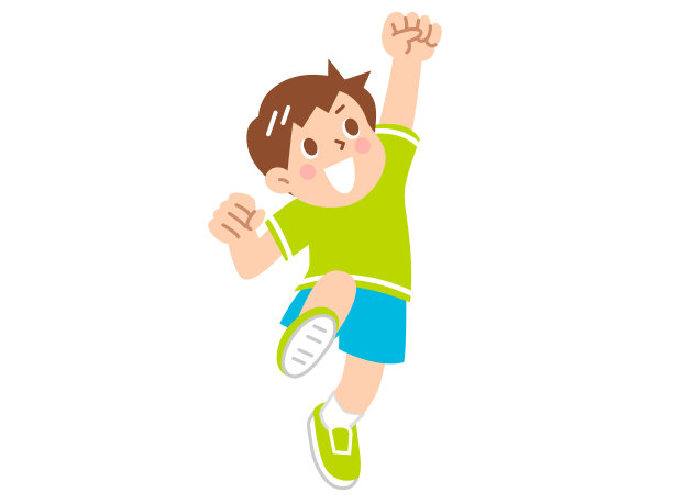 一个孩子开心地笑着跳着图片下载