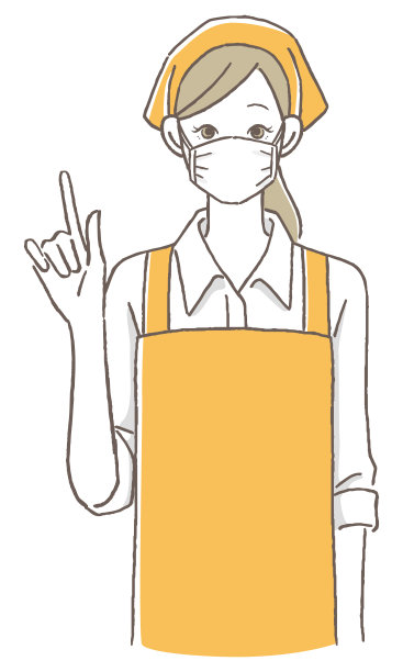 戴着面具的女职员图片下载