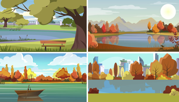 湖泊平坦图片下载