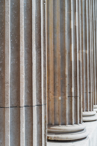 柱廊，一排古典石柱图片下载