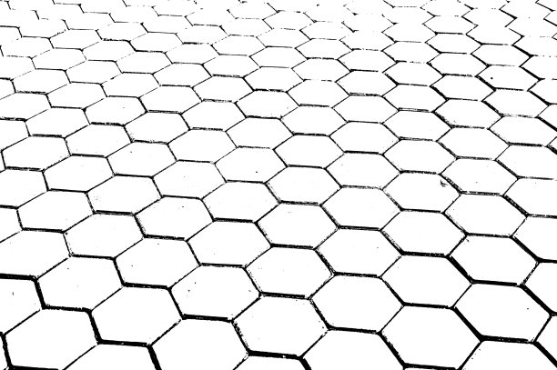 黑白六边形剪影纹理背景图片下载