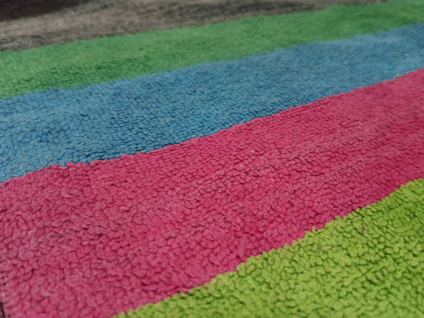 浴室垫子的纺织材料的图案和颜色的照片图片下载