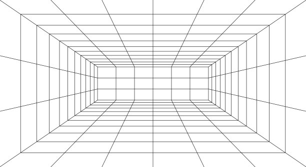 透视网格背景。空的未来主义数字盒子房间图片下载