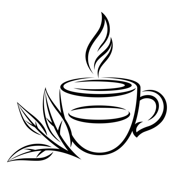 一杯茶。传统饮料的图示。图片下载