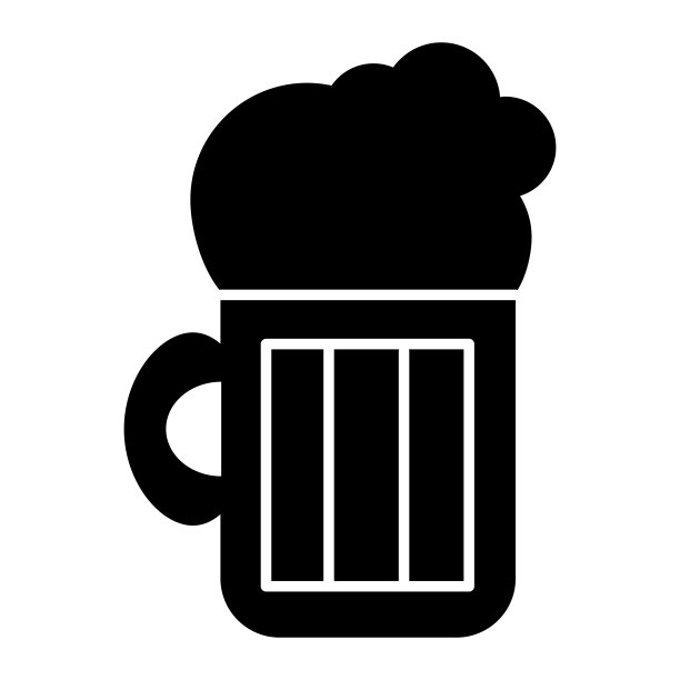 啤酒固体图标。啤酒杯插图孤立在白色。酒精品脱玻璃泡沫字形风格设计和应用程序。Eps 10。图片下载