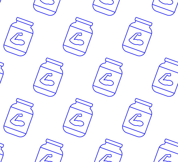 乳清蛋白粉线条风格无缝图案图片下载