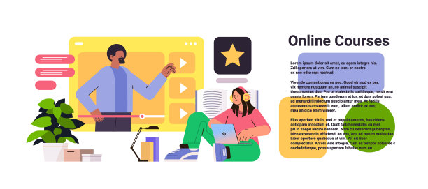 学生观看讲座录音，播客课程音频录像，在线教育，电子学习概念图片下载