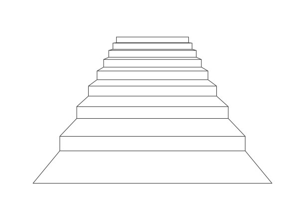 抽象白色楼梯的三维插图图片下载