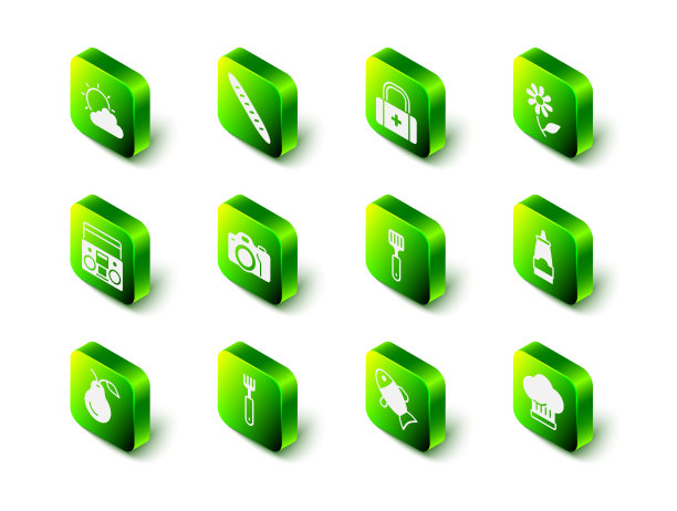 设置法国长棍面包急救箱花图片下载