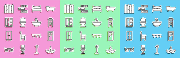 设置线吊灯闭门浴室架图片下载